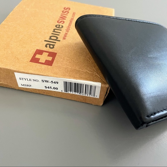 NEW ALPINE SWISS LEATHER WALLET IN BOX - Picture 2 of 9